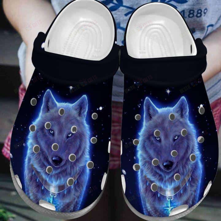 Wolf Crocs Classic Clogs Shoes