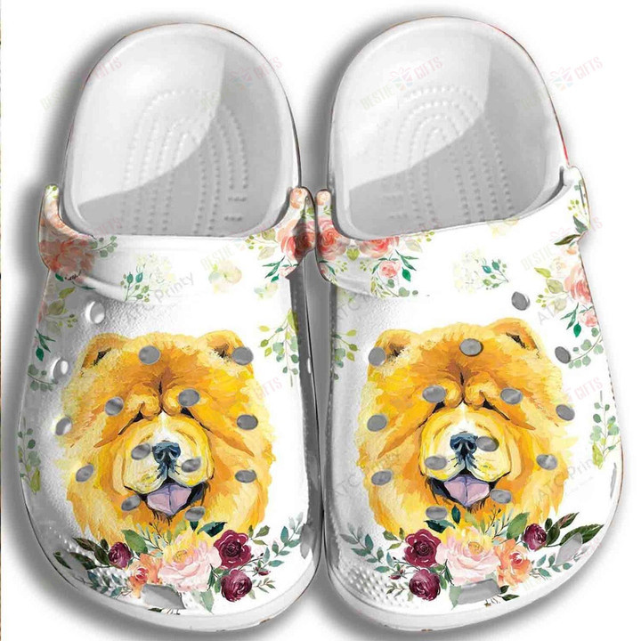 Yellow Dog Flower Animal Crocs Classic Clogs Shoes