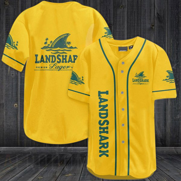 Yellow Landshark Lager Baseball Jersey