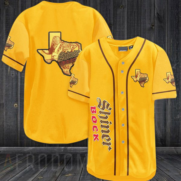 Yellow Shiner Bock Beer Baseball Jersey