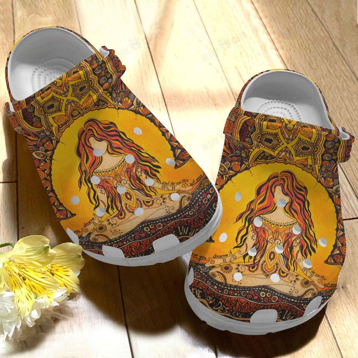 Yoga Hippie Crocs Classic Clogs Shoes