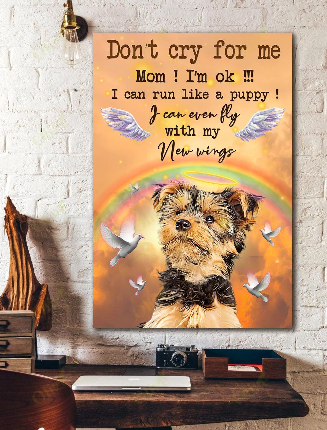 Yorkshire Terrier - Don't Cry Mom Poster And Canvas Art Wall Decor