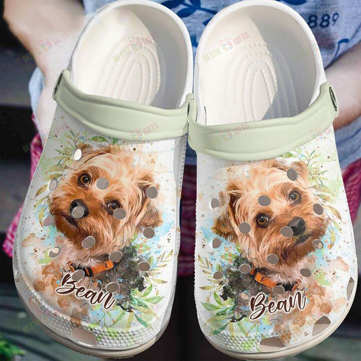Yorkshire Terrier White Sole Personalized Yorkie Love Crocs Classic Clogs Shoes