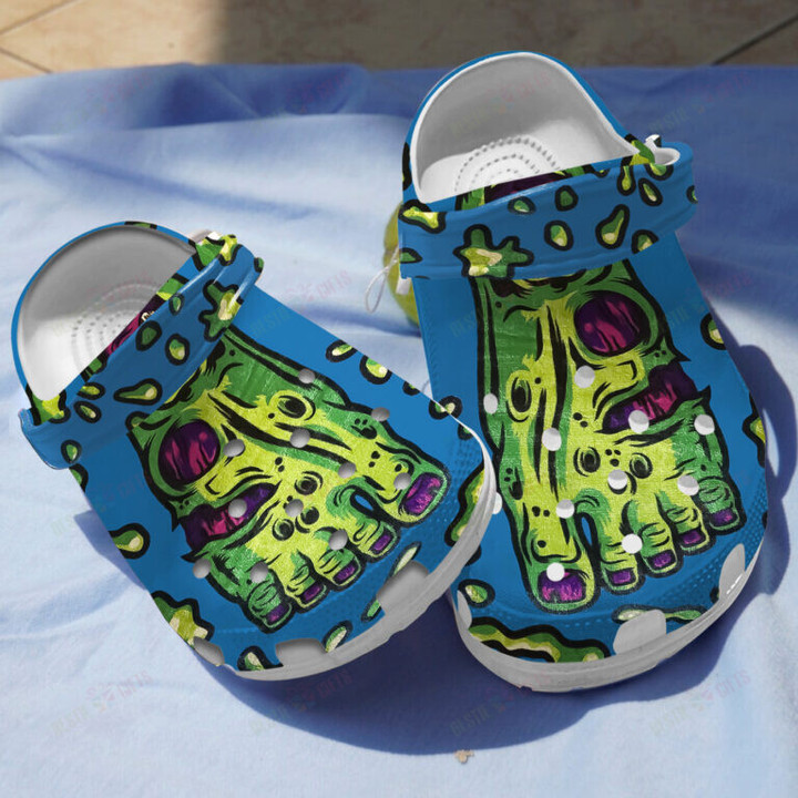 Zombie Foot Crocs Classic Clogs Shoes