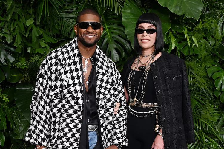 Usher and Wife Jennifer Goicoechea Make a Stylish Appearance at Pre-Oscars Party Following Surprise Post-Super Bowl Wedding